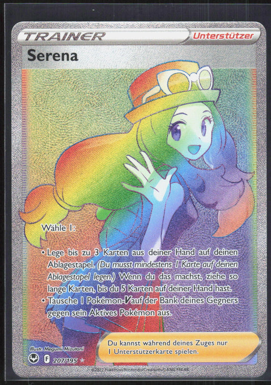 Serena Silberne Sturmwinde 207 NM Versteckt Selten Holo