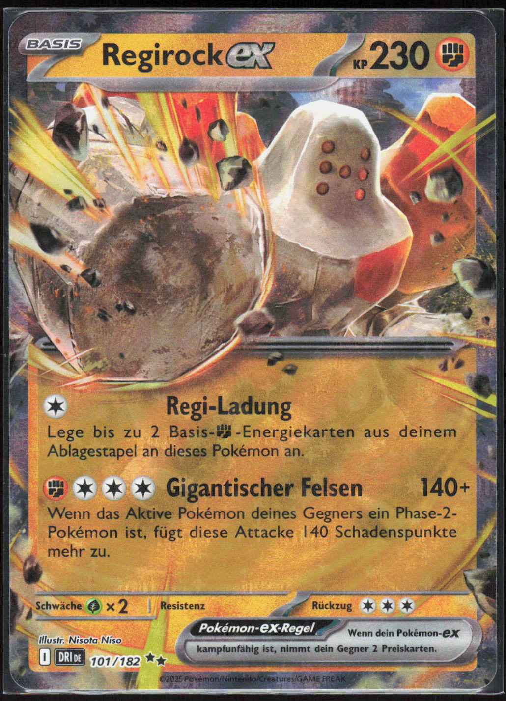 Pokemon TCG Regirock-ex Ewige Rivalen 101 NM Doppelselten