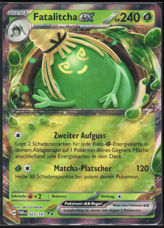 Pokemon TCG Fatalitcha-ex Maskerade im Zwielicht 023 NM Doppelselten Holo