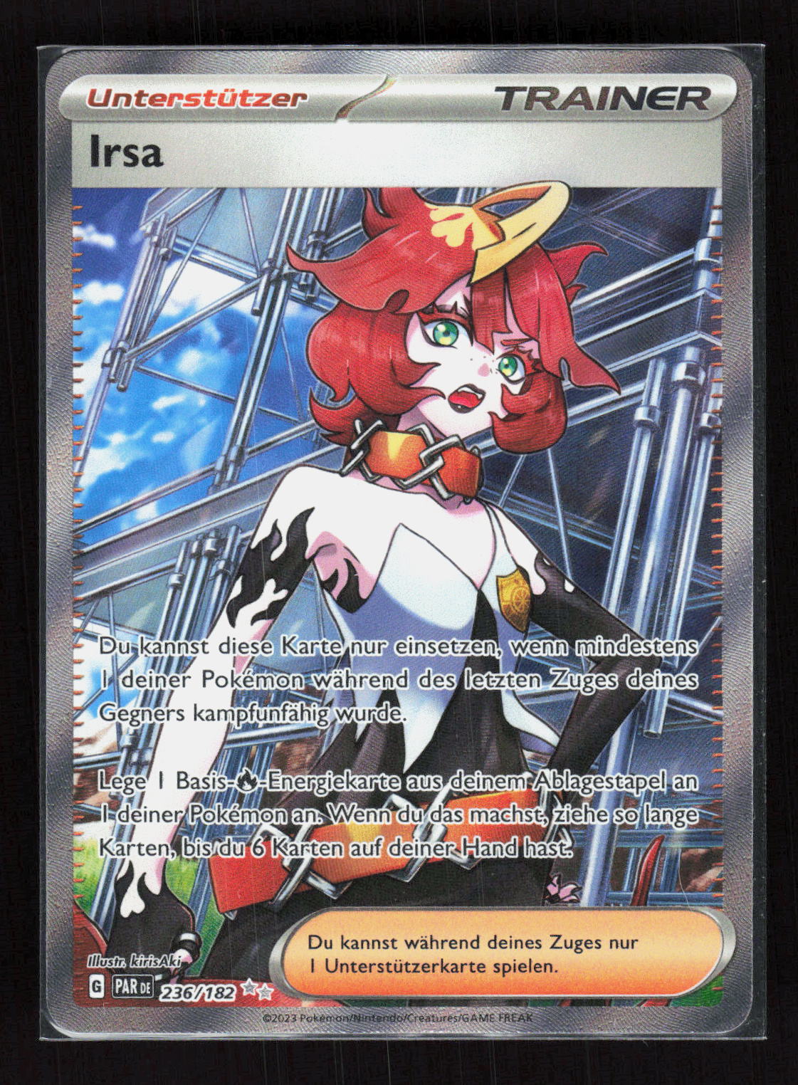 Pokémon Irsa 236/182 – Paradoxrift (DE) Ultra Rare Full Art – Vorderseite