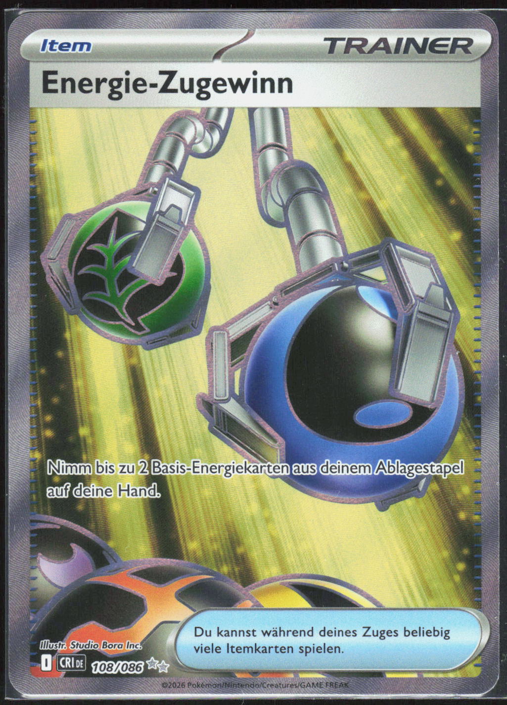 Pokemon TCG Energie-Zugewinn Wachsendes Chaos 108 NM Ultra Selten