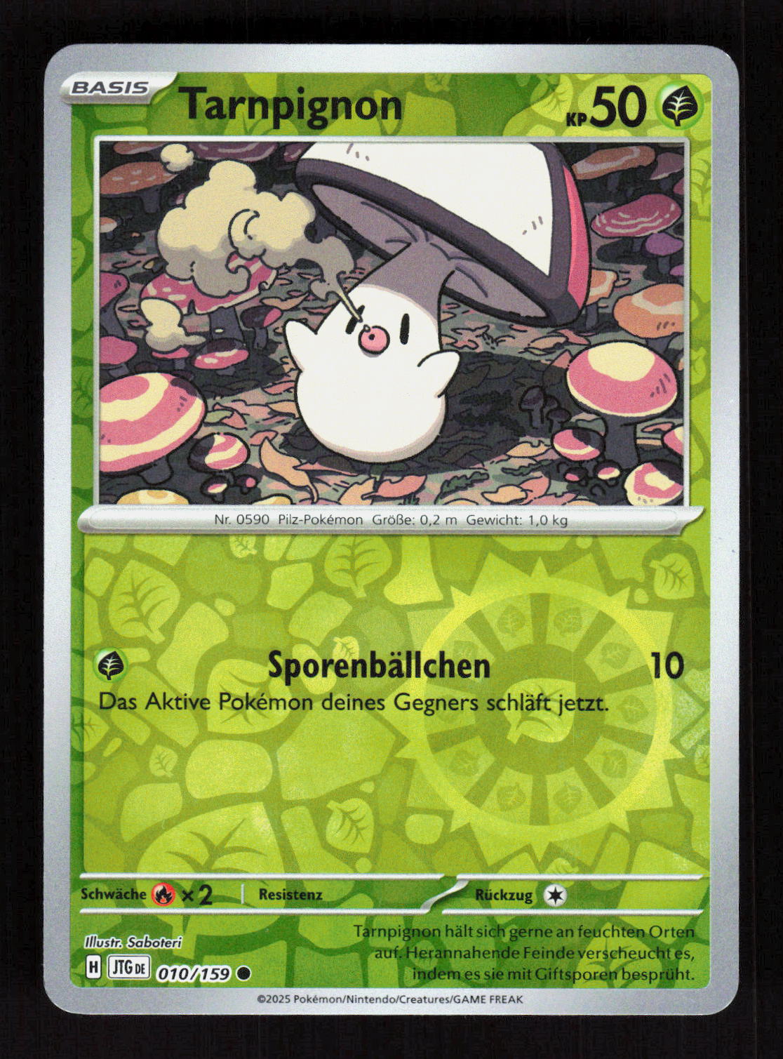 Pokémon Tarnpignon 010/159 – Reisegefährten (DE) Common Reverse Holo – Vorderseite