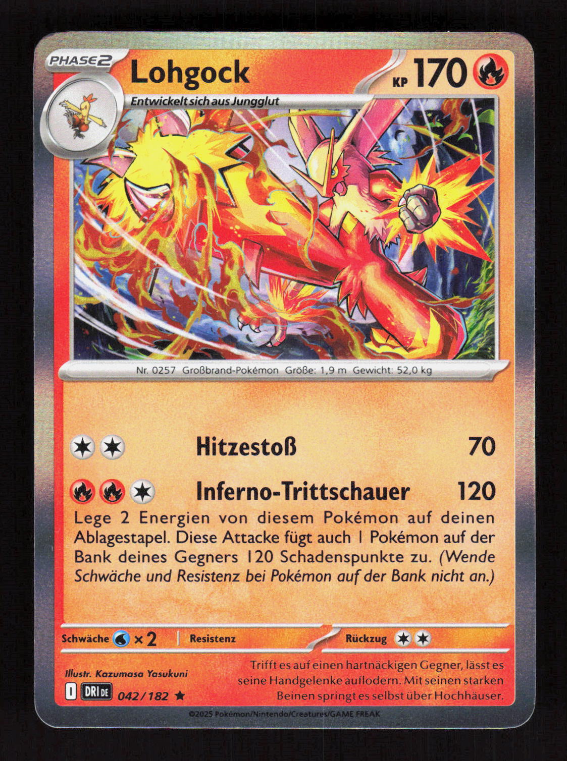 Pokémon Lohgock 042/182 – Ewige Rivalen (DE) Rare Holo – Vorderseite