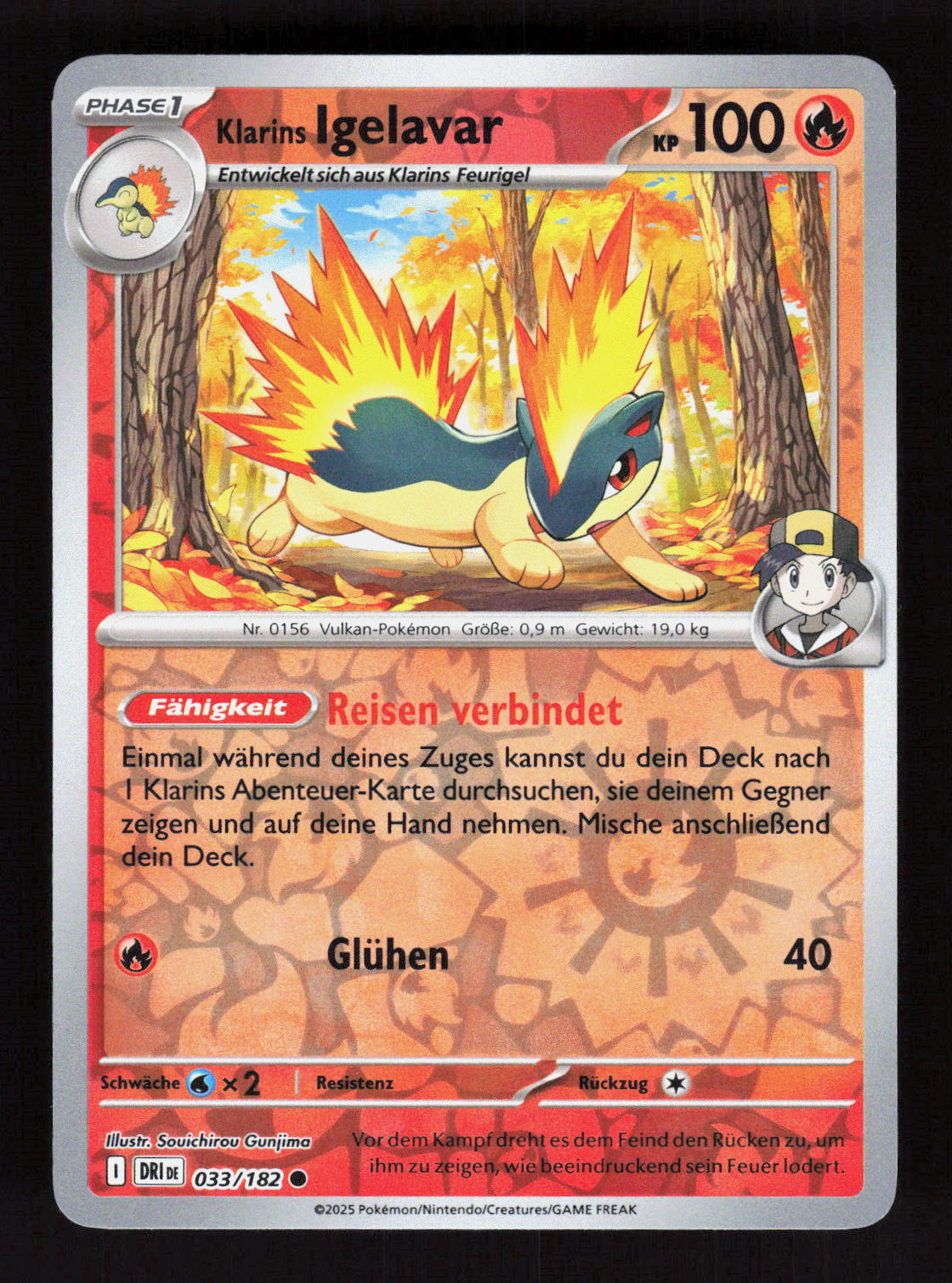 Pokémon Klarins Igelavar 033/182 – Ewige Rivalen (DE) Common Reverse Holo – Vorderseite