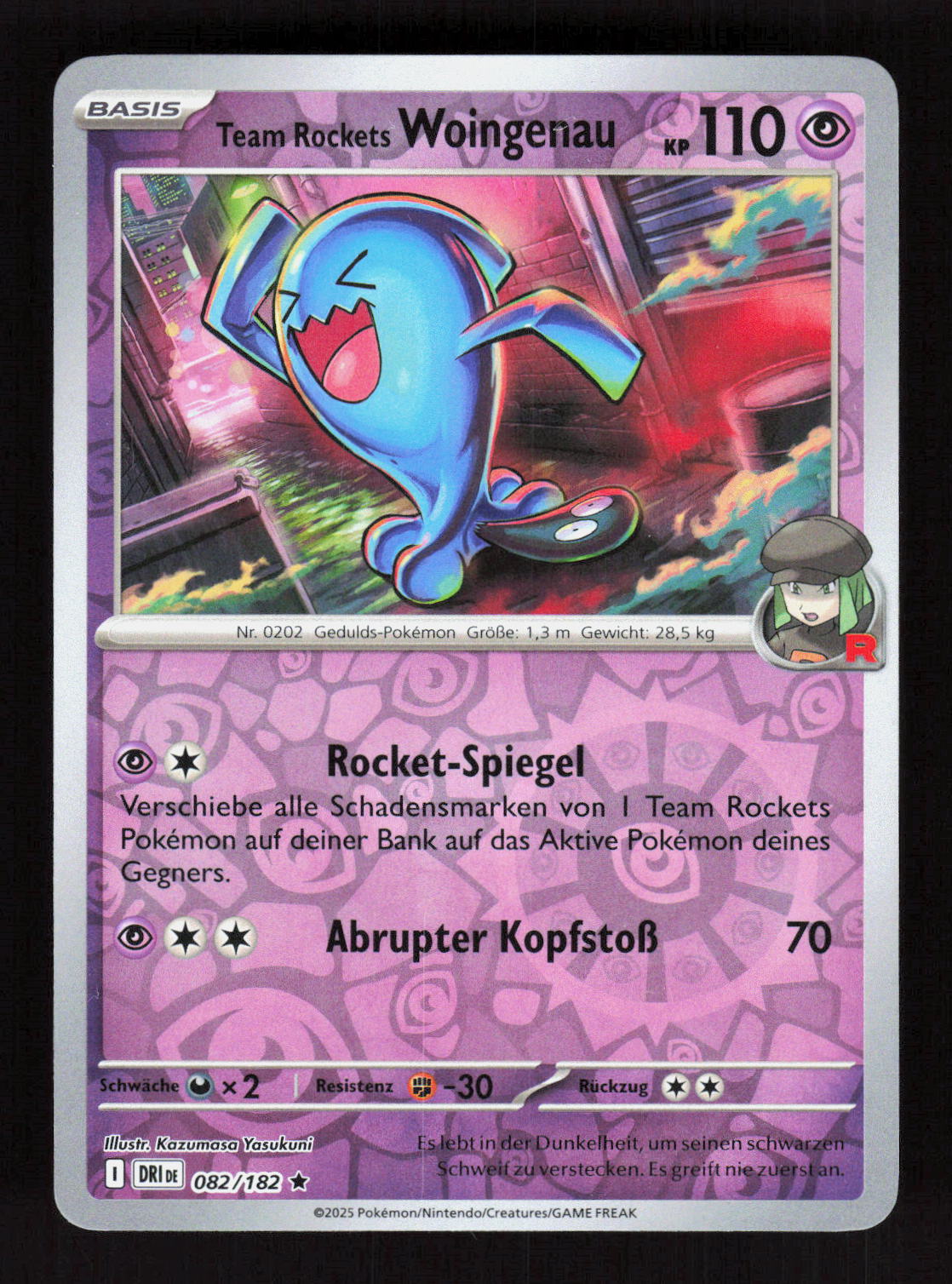 Pokémon Team Rockets Woingenau 082/182 – Ewige Rivalen (DE) Rare Reverse Holo – Vorderseite