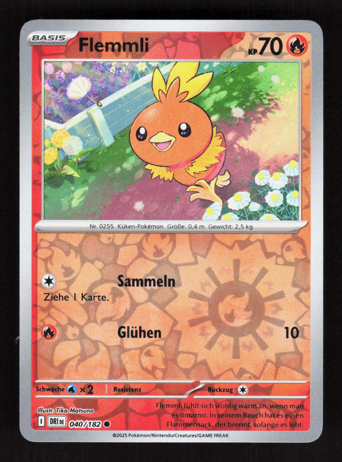 Pokémon Flemmli 040/182 – Ewige Rivalen (DE) Common Reverse Holo – Vorderseite