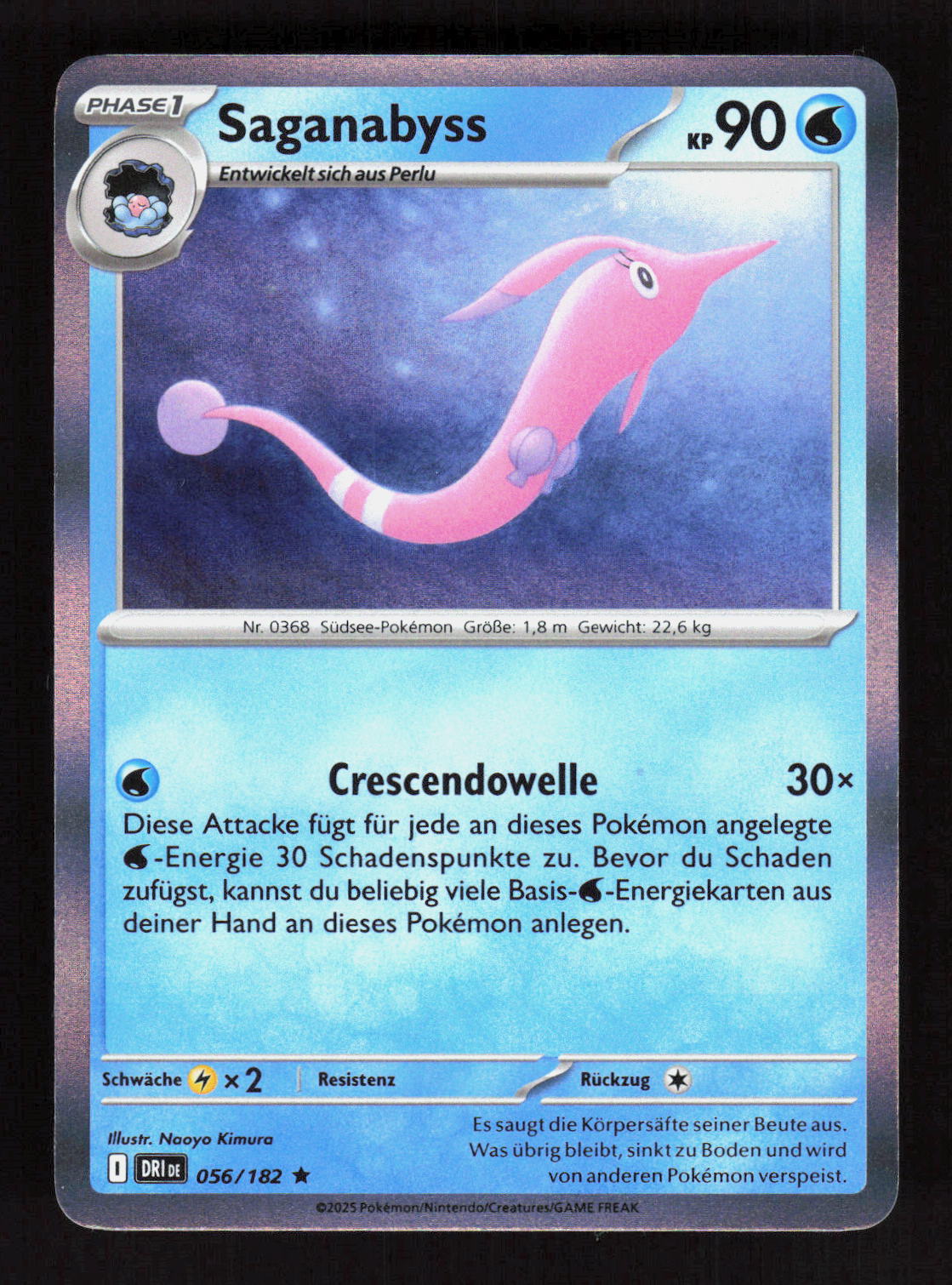Pokémon Saganabyss 056/182 – Ewige Rivalen (DE) Rare Holo – Vorderseite