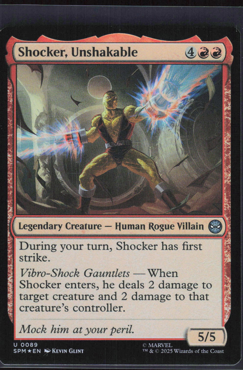 Magic: The Gathering Shocker, Unshakable 0089 – Marvel's Spider-Man (EN) Foil – Vorderseite
