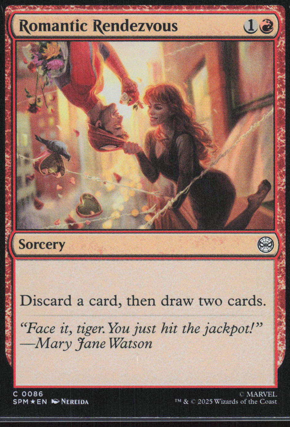 Magic: The Gathering Romantic Rendezvous 0086 – Marvel's Spider-Man (EN) Foil – Vorderseite