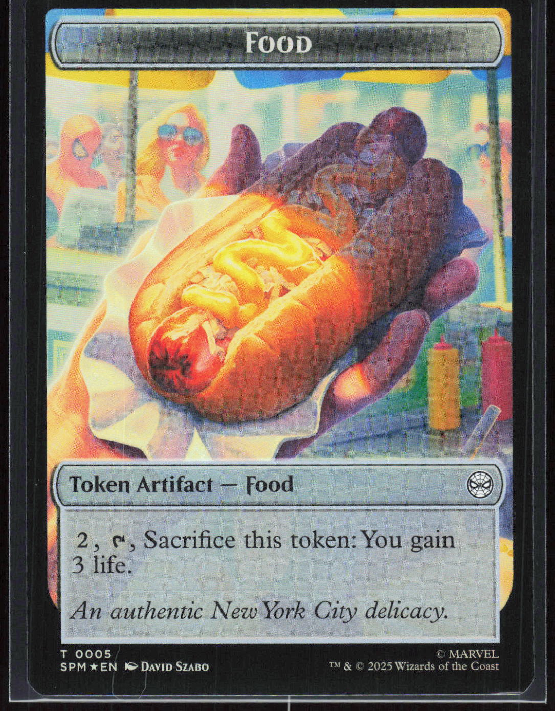 Magic: The Gathering Robot // Food 0006 // 0005 – Marvel's Spider-Man (EN) Foil – Rückseite