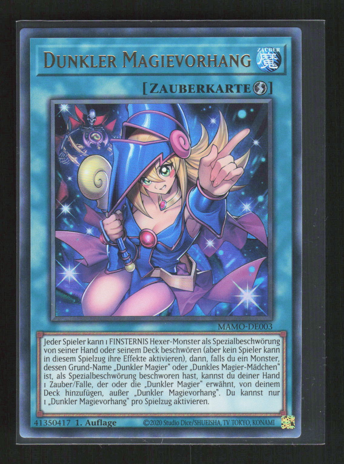 Yu-Gi-Oh! Dunkler Magievorhang MAMO-DE003 – Magnificent Monsters Ultra Rare – Vorderseite