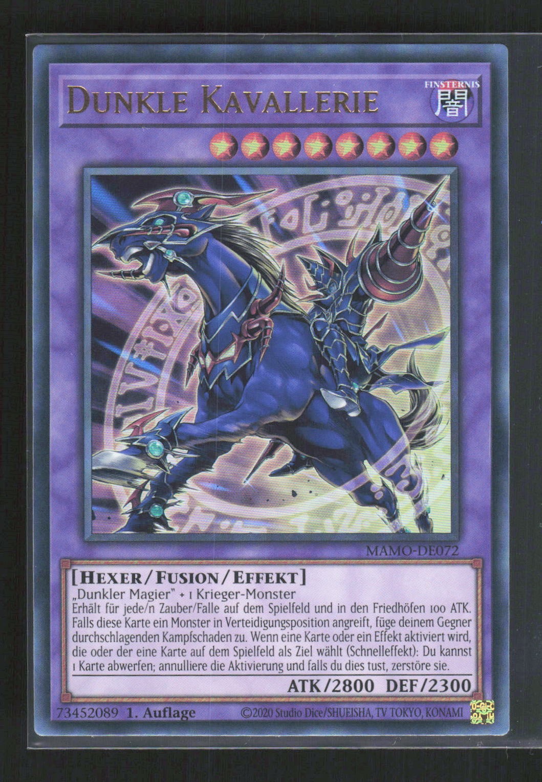 Yu-Gi-Oh! Dunkle Kavallerie MAMO-DE072 – Magnificent Monsters Ultra Rare (UR) – Vorderseite