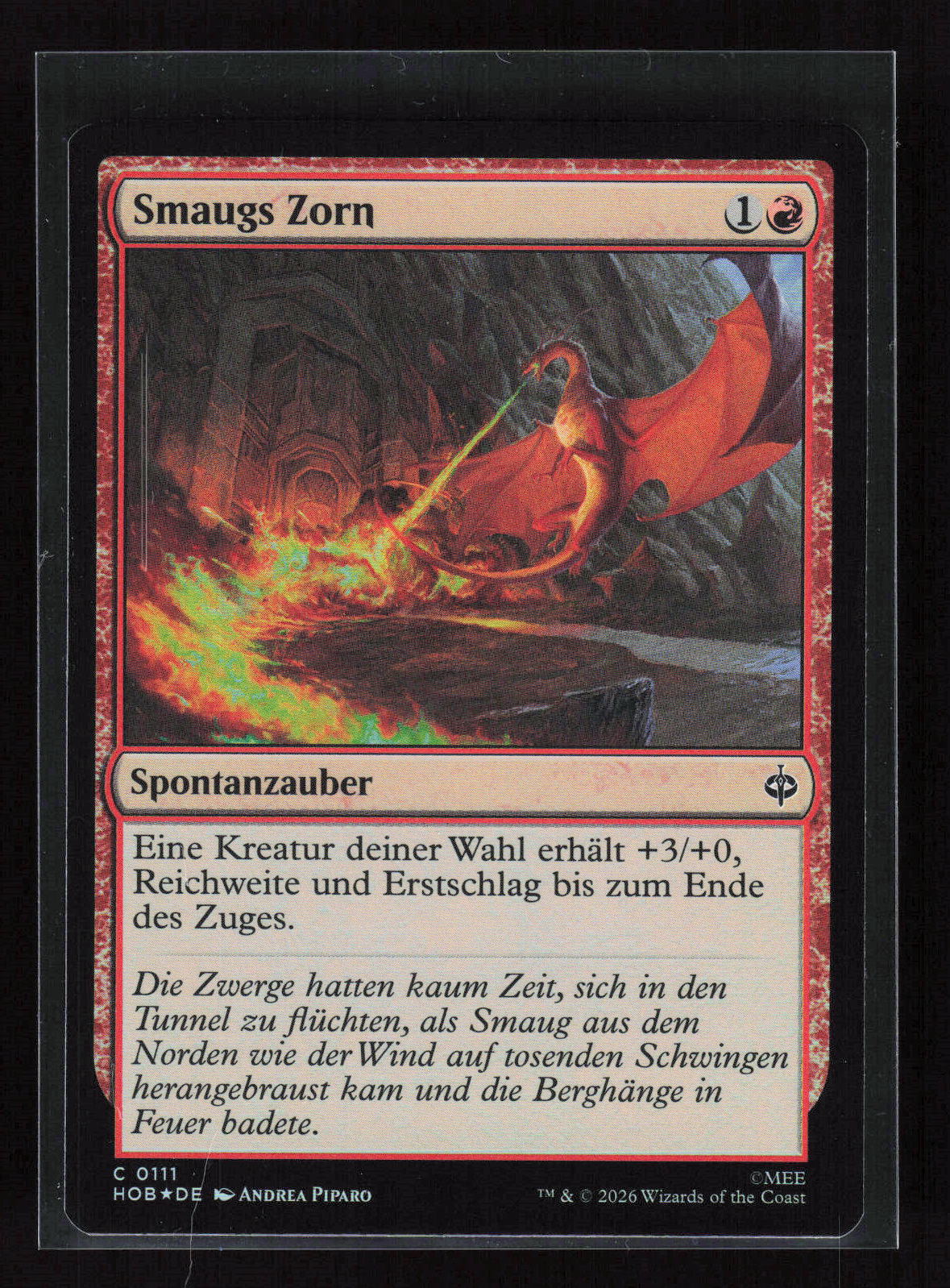 Magic: The Gathering Smaugs Zorn 0111 – Der Hobbit (DE) Common (C) Foil – Vorderseite
