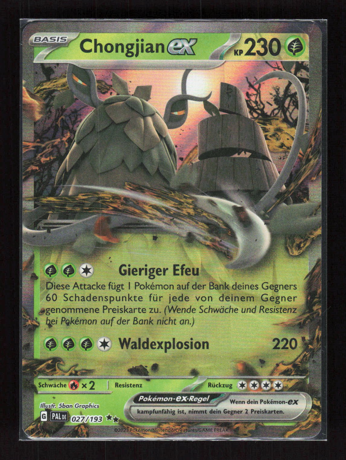 Pokémon Chongjian ex 027/193 – Entwicklungen in Paldea (DE) Double Rare Holo – Vorderseite