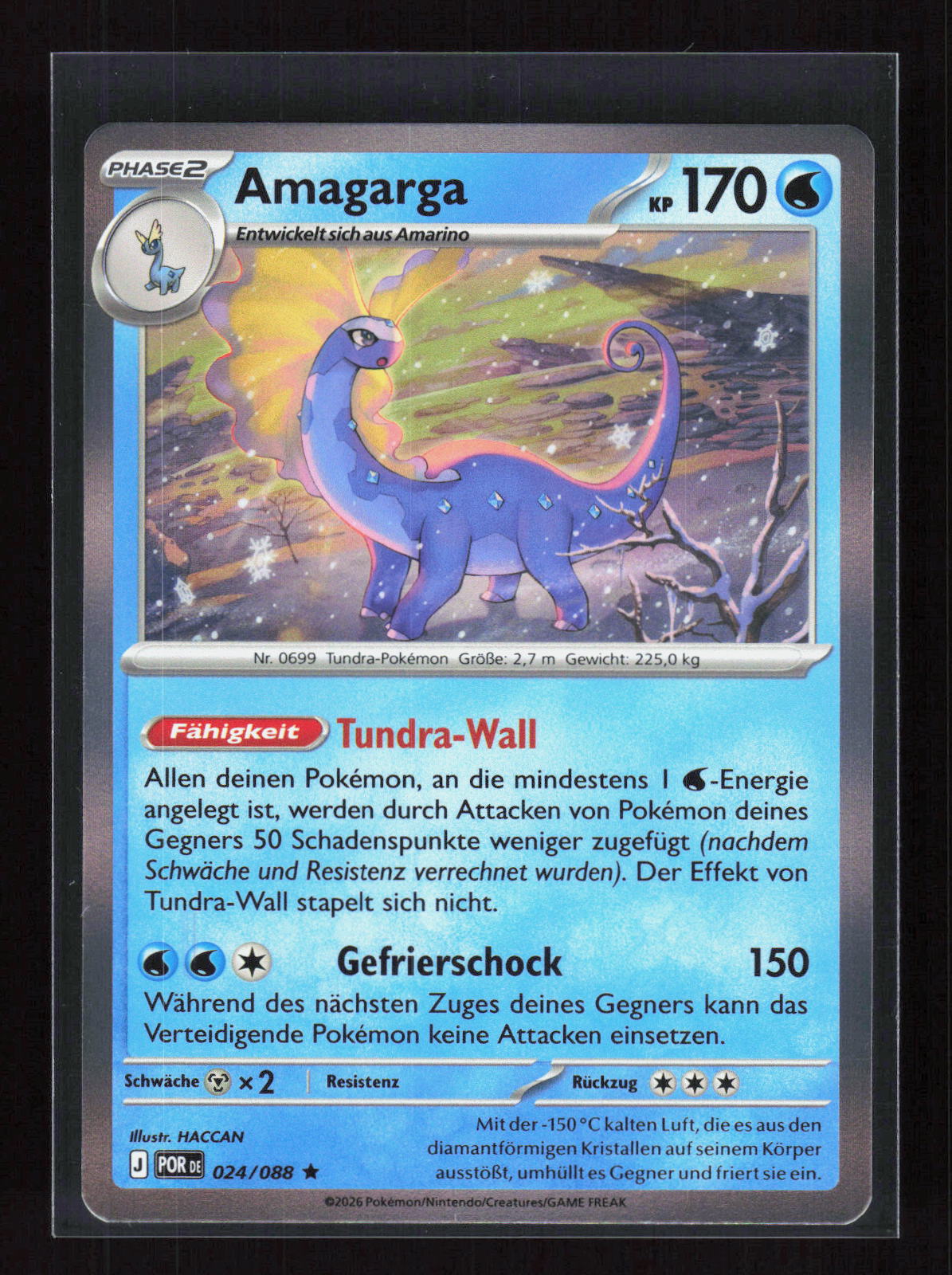 Pokémon Amagarga 024/088 – Perfekte Ordnung (DE) Rare Holo – Vorderseite