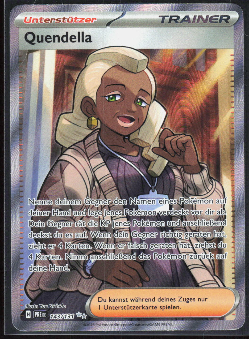 Pokemon TCG Quendella Prismatische Entwicklungen 143 NM Ultra Selten
