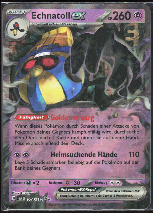 Pokemon TCG Echnatoll-ex Paradoxrift 076 NM Doppelselten Holo