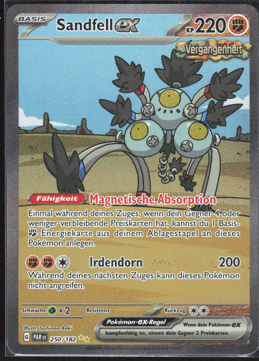 Pokemon Sandfell-ex Paradoxrift 250 NM Selten, besondere Illustration Holo