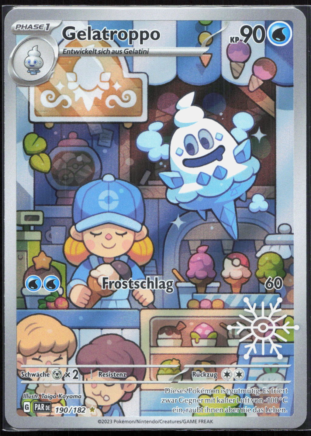 Pokemon TCG Gelatroppo Paradoxrift SV 190 NM Holiday Snowflake