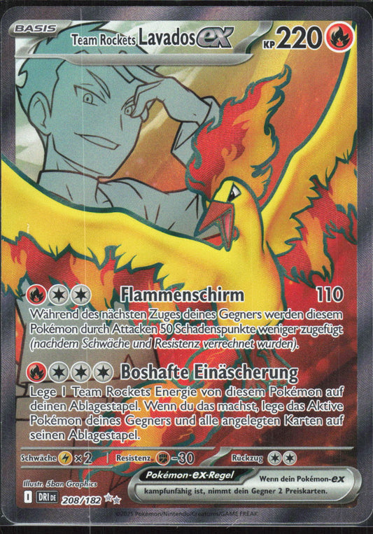 Pokemon Team Rockets Lavados-ex Ewige Rivalen 208 NM Ultra Selten Holo