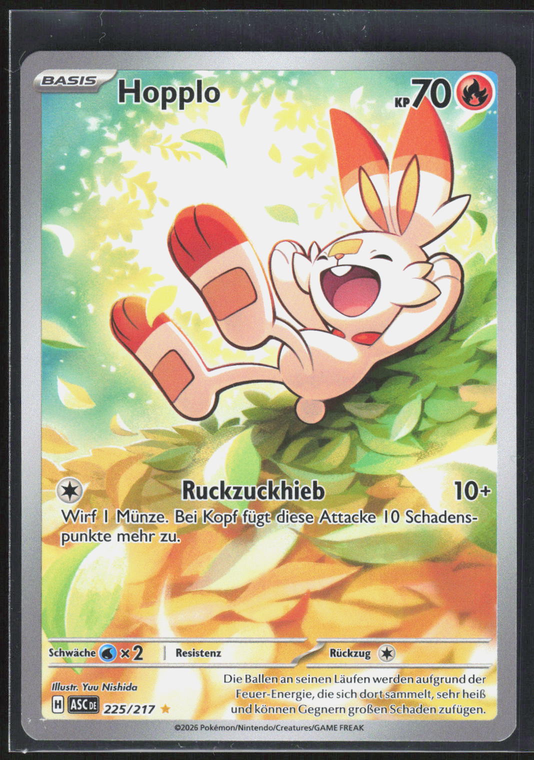 Pokemon TCG Hopplo Erhabene Helden 225 NM Selten, Illustration