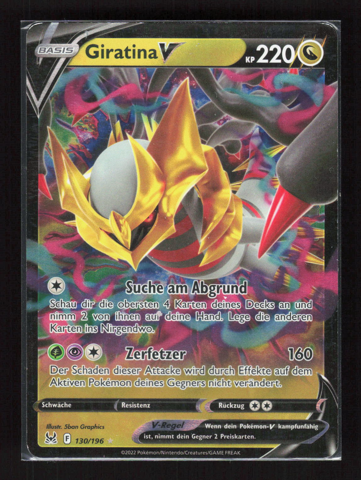Pokémon Giratina V 130/196 – Verlorener Ursprung (DE) Ultra Rare Holo – Vorderseite