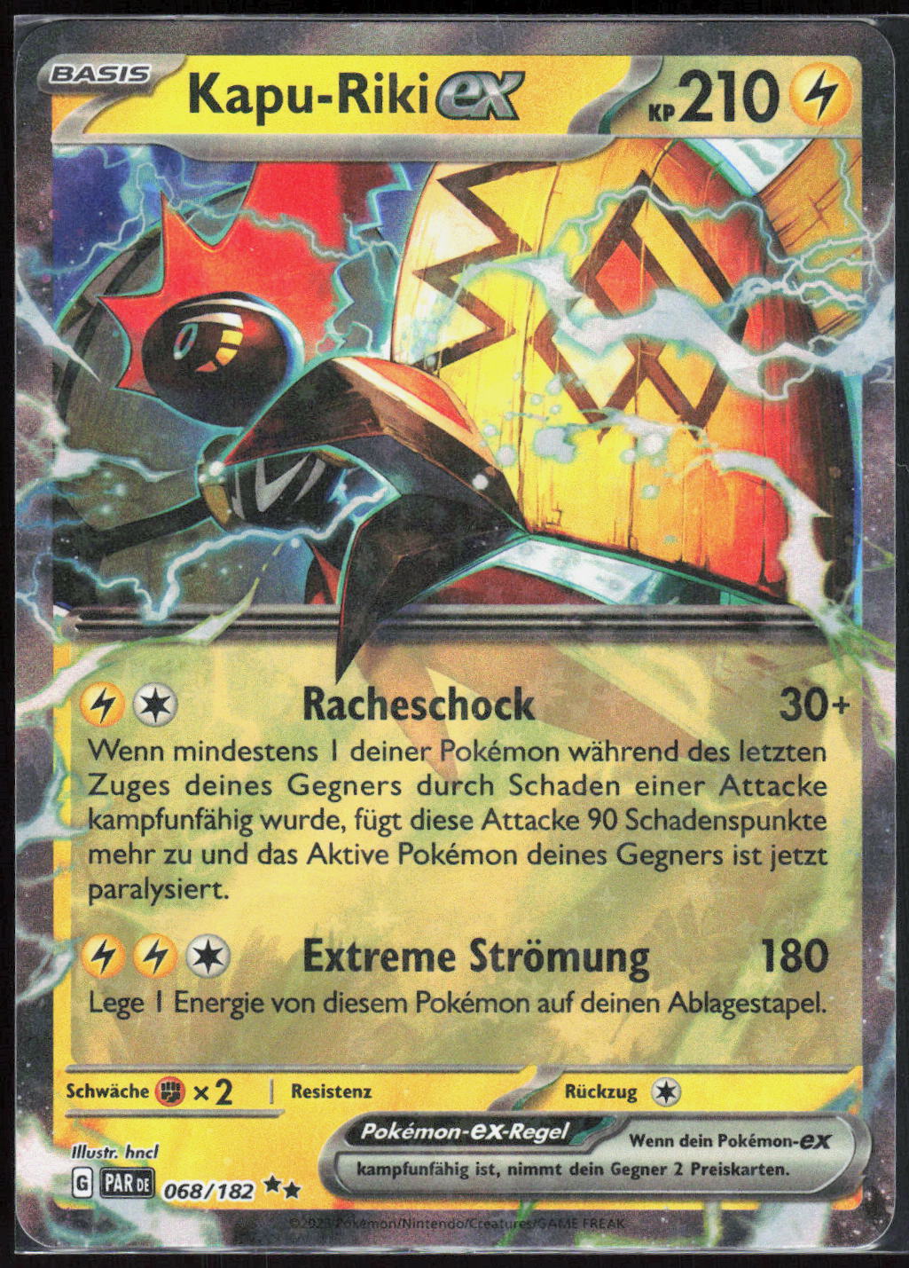 Pokemon TCG Kapu-Riki-ex Paradoxrift 068 NM Doppelselten Holo