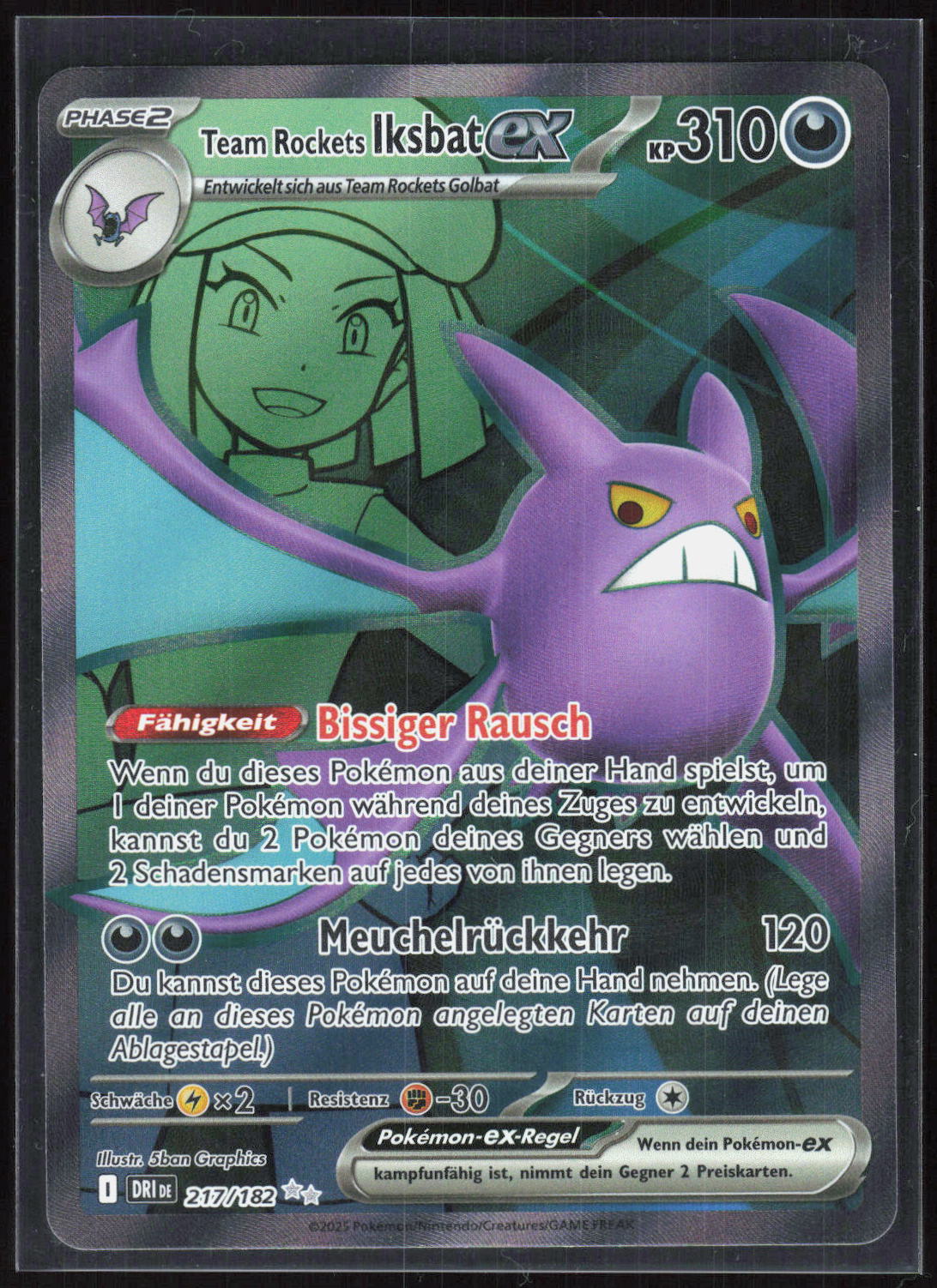 Pokemon TCG Team Rockets Iksbat-ex Ewige Rivalen 217 NM Ultra Selten