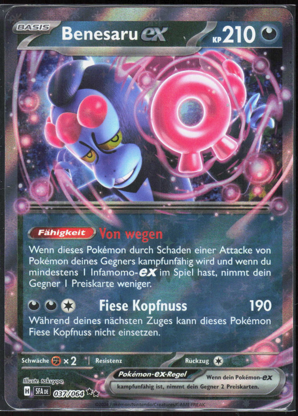 Pokemon TCG Benesaru-ex Nebel der Sagen 037 NM Doppelselten
