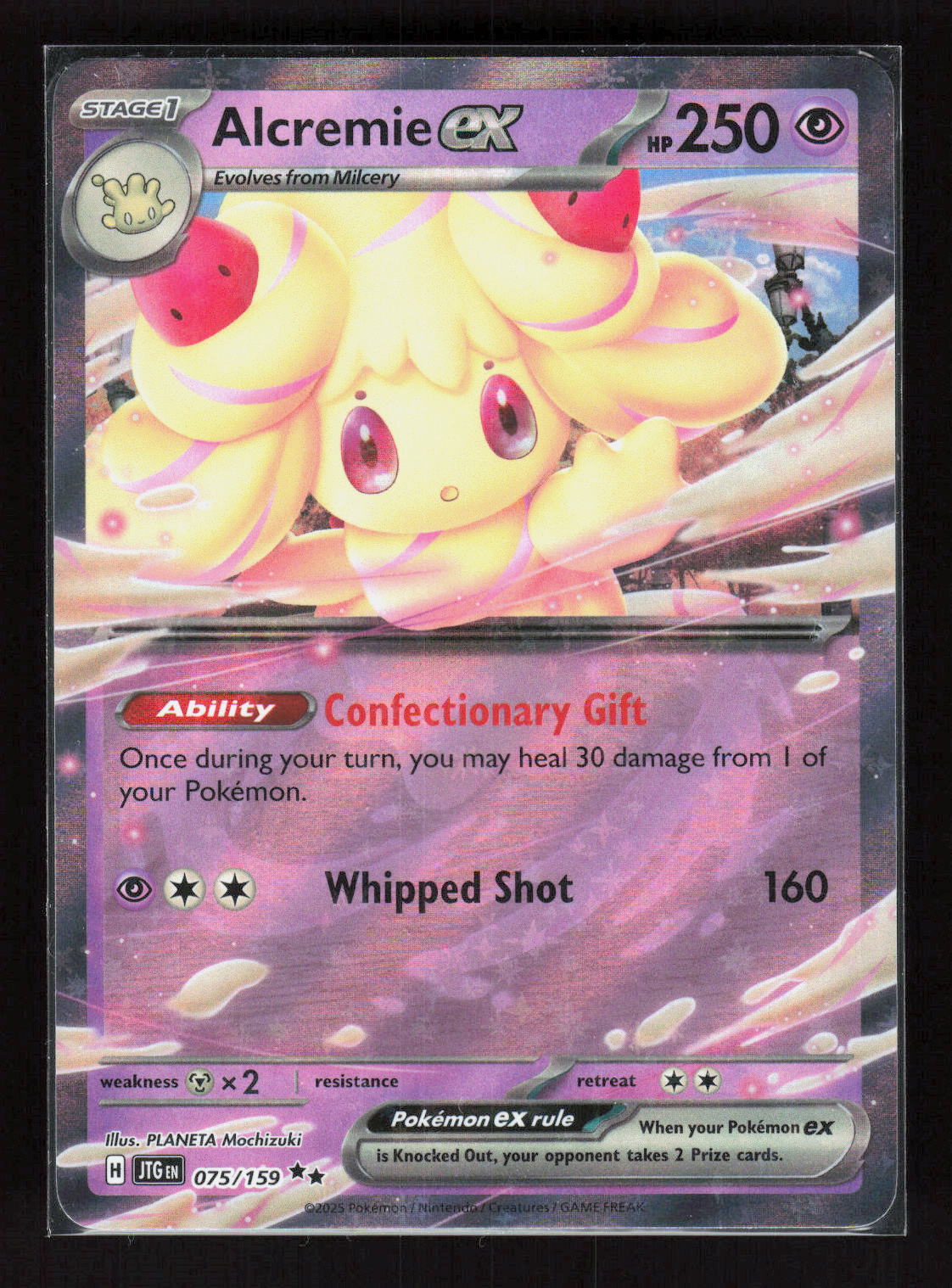 Pokémon Alcremie ex 075/159 – Journey Together (EN) Double Rare Holo – Vorderseite