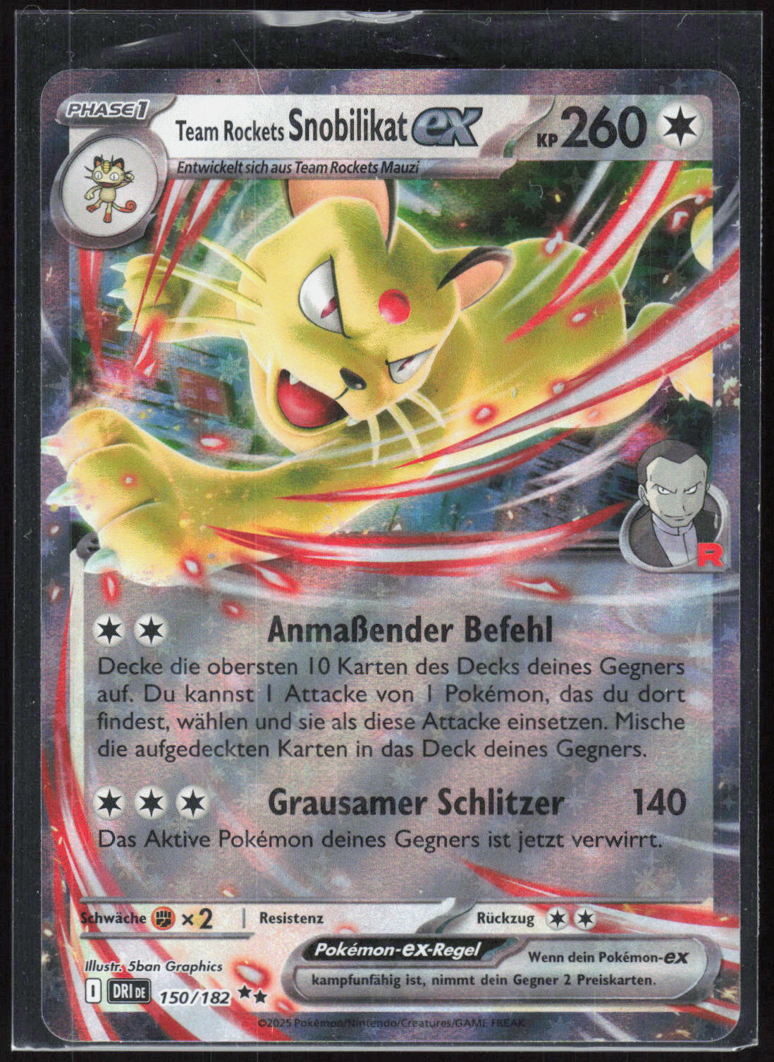 Pokemon TCG Team Rockets Snobilikat-ex Ewige Rivalen 150 NM Doppelselten