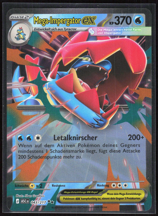 Pokemon TCG Mega-Impergator-ex Erhabene Helden 043 NM Doppelselten
