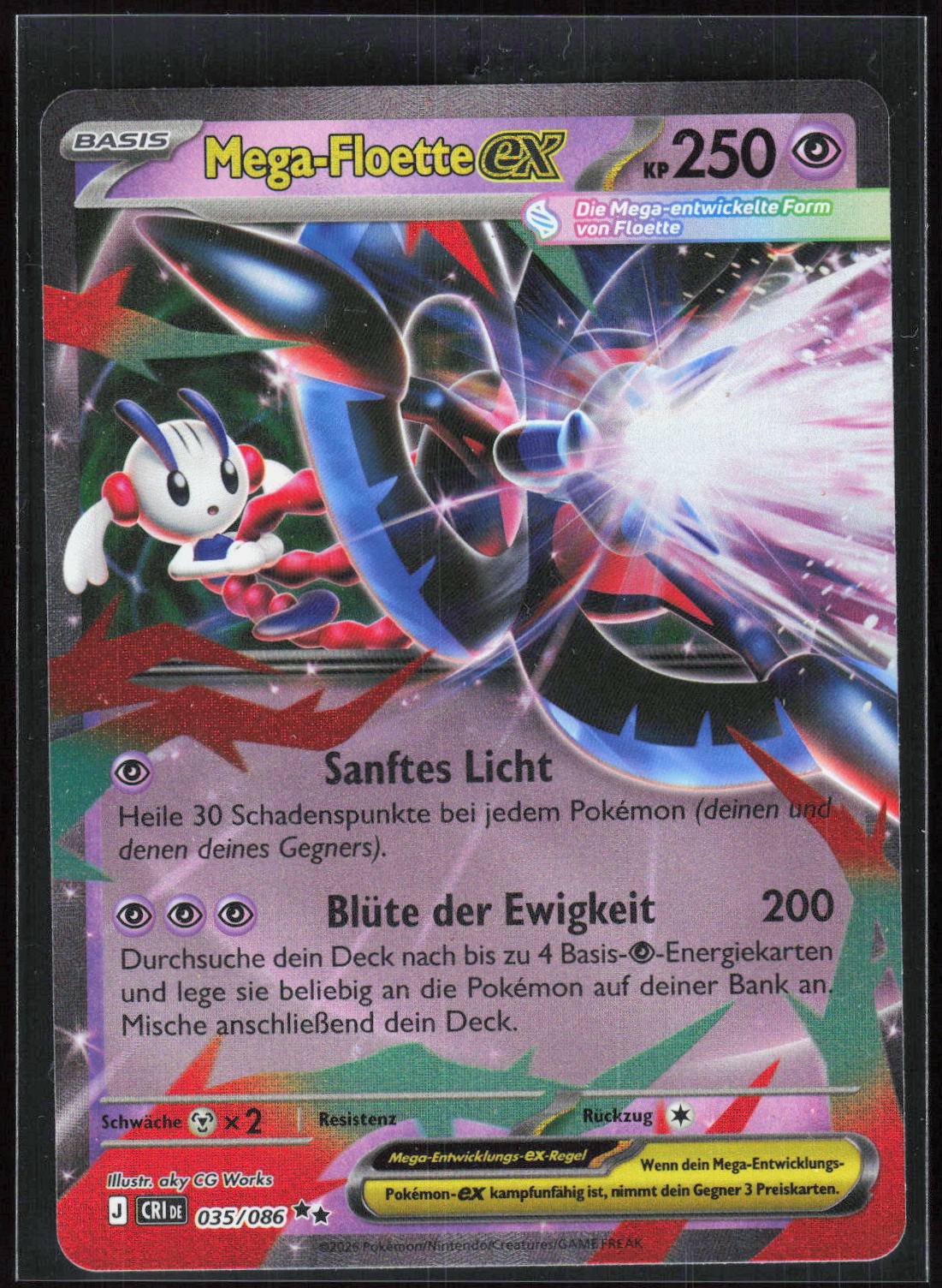 Pokemon TCG Mega-Floette-ex Wachsendes Chaos 035 NM Doppelselten