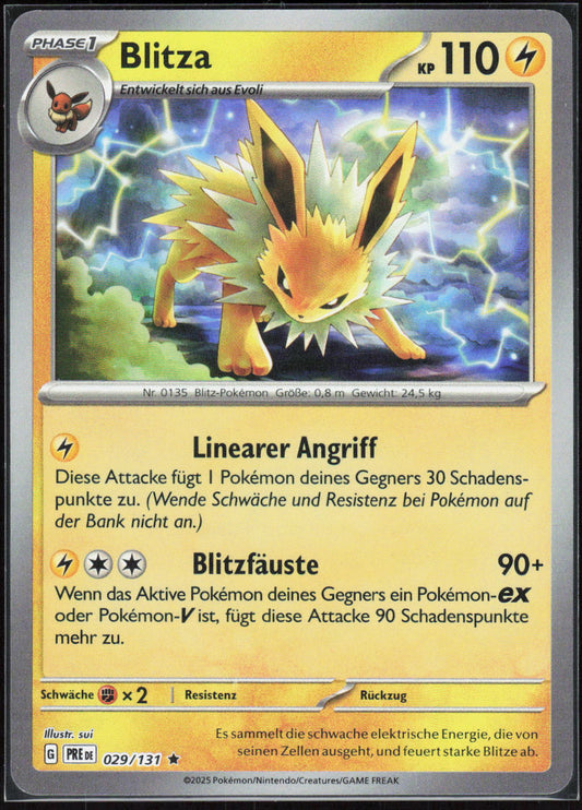 Pokemon Blitza Prismatische Entwicklungen 029 NM Selten Reverse Holo Pokeball