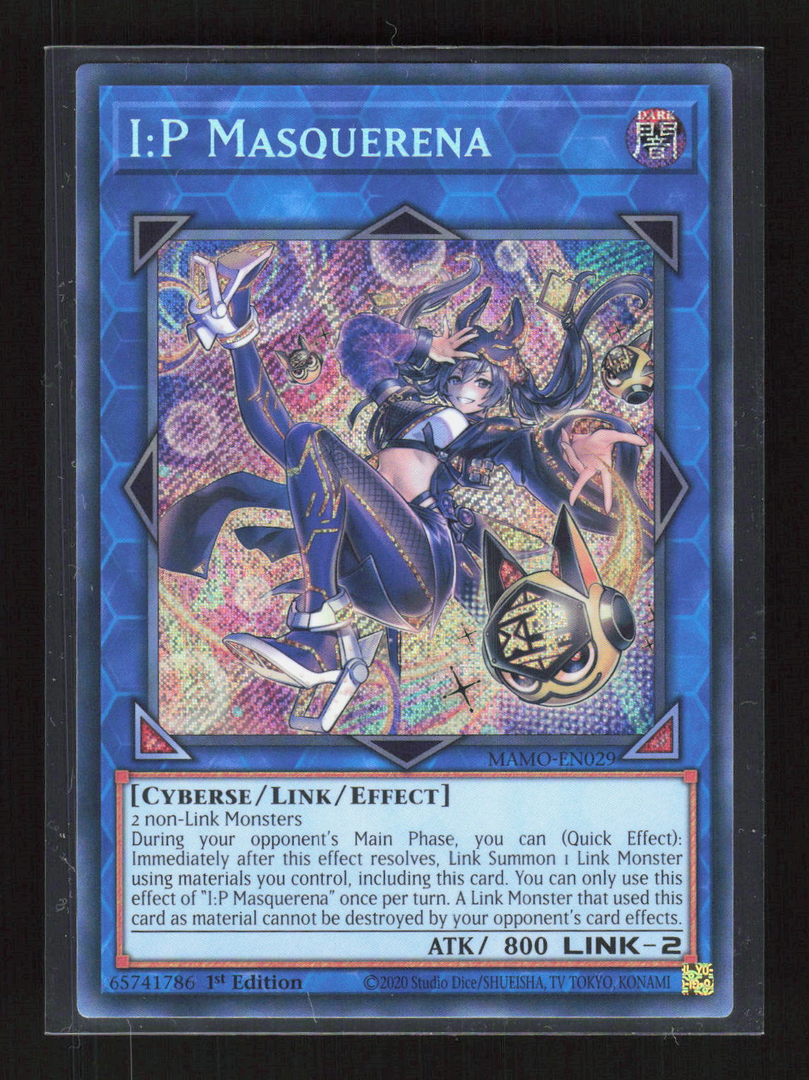 Yu-Gi-Oh! I:P Masquerena MAMO-EN029 Magnificent Monsters Secret Rare (ScR) Holo – Vorderseite