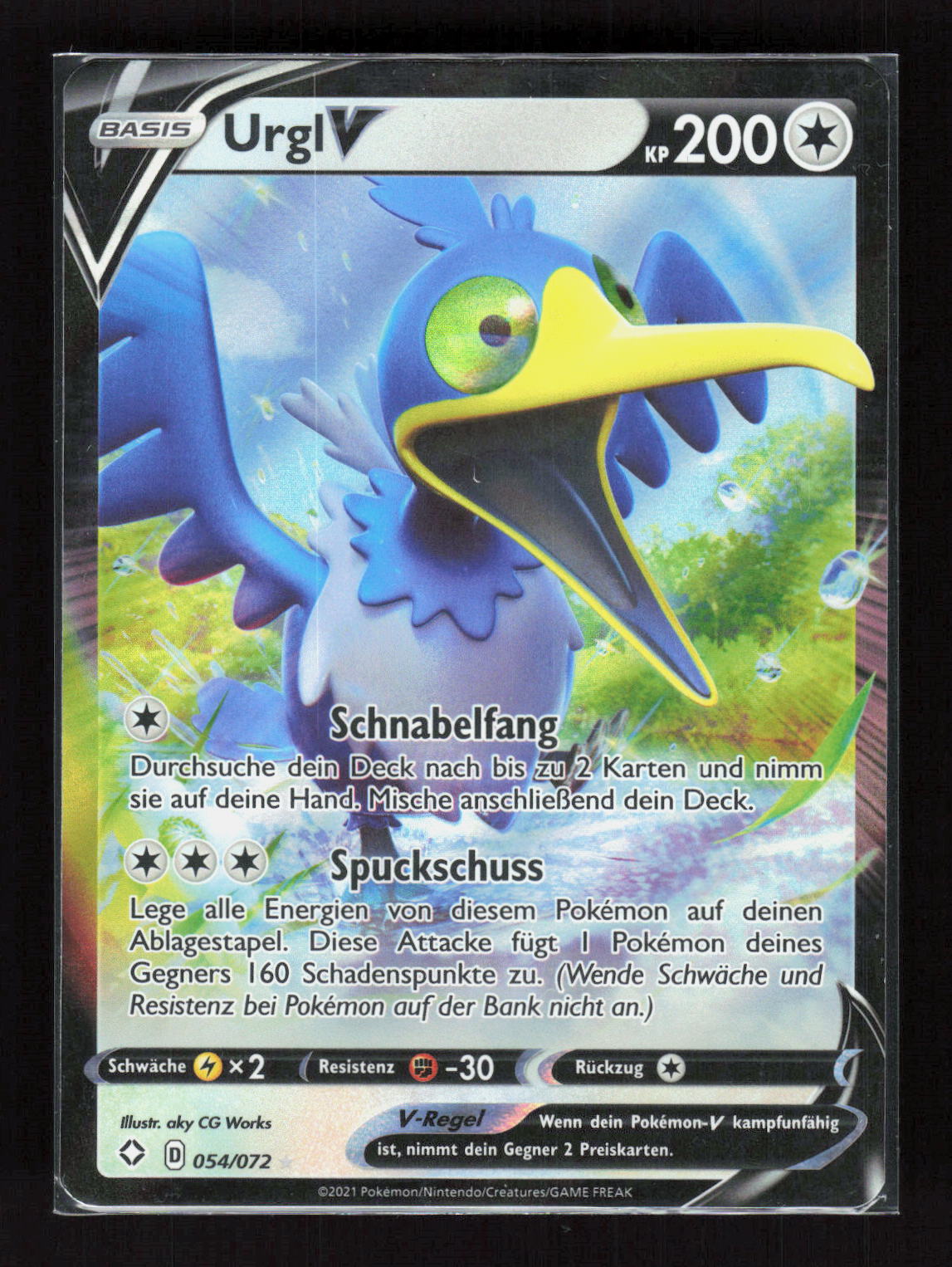 Pokémon Urgl V 054/072 – Glänzendes Schicksal (DE) Ultra Rare Holo – Vorderseite