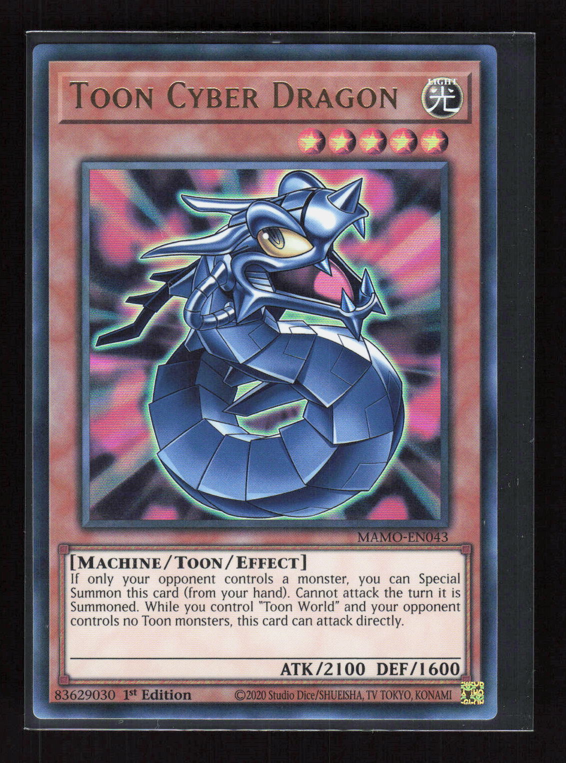 Yu-Gi-Oh! Toon Cyber Dragon MAMO-EN043 – Magnificent Monsters Ultra Rare (UR) – Vorderseite