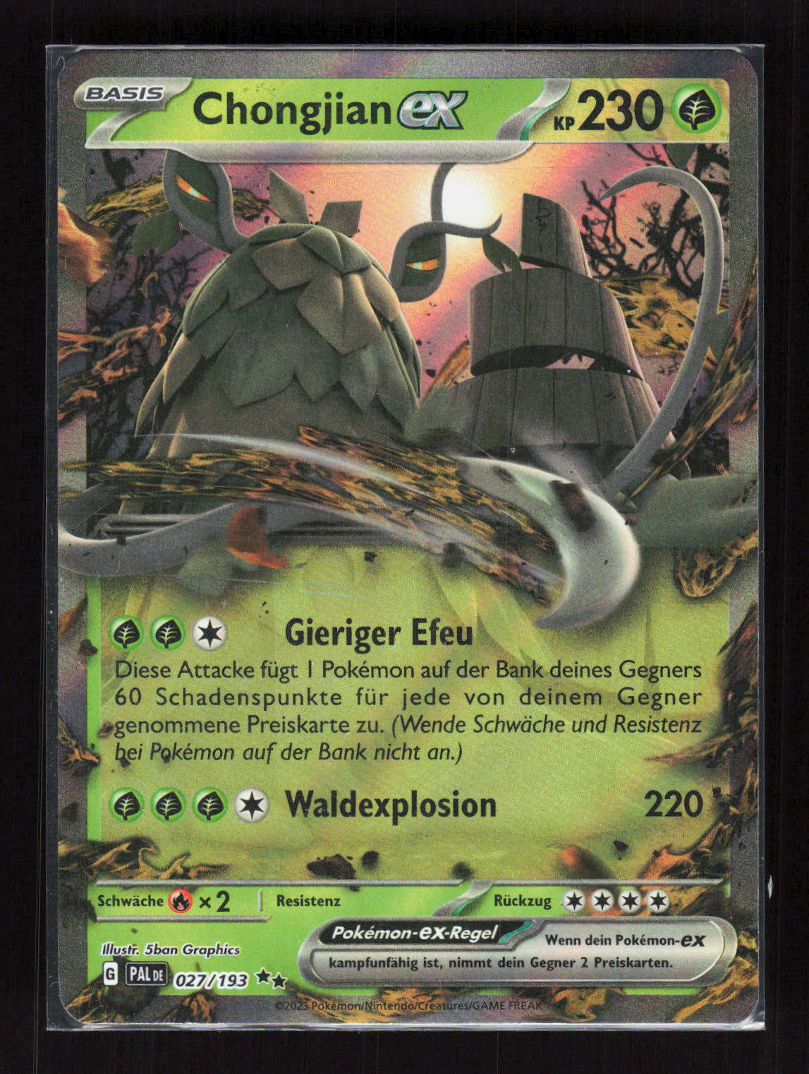 Pokémon Chongjian ex 027/193 – Entwicklungen in Paldea (DE) Double Rare Holo – Vorderseite