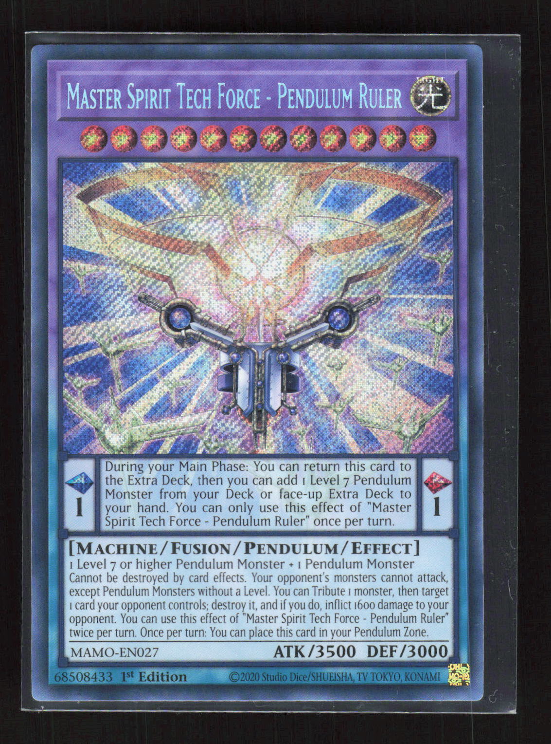 Yu-Gi-Oh! Master Spirit Tech Force Pendulum Ruler MAMO-EN027 Magnificent – Vorderseite