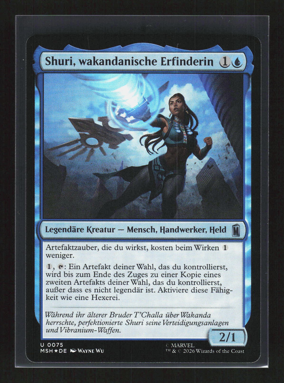Magic: The Gathering Shuri, wakandanische Erfinderin 75 Marvel Super Heroes Foil – Vorderseite