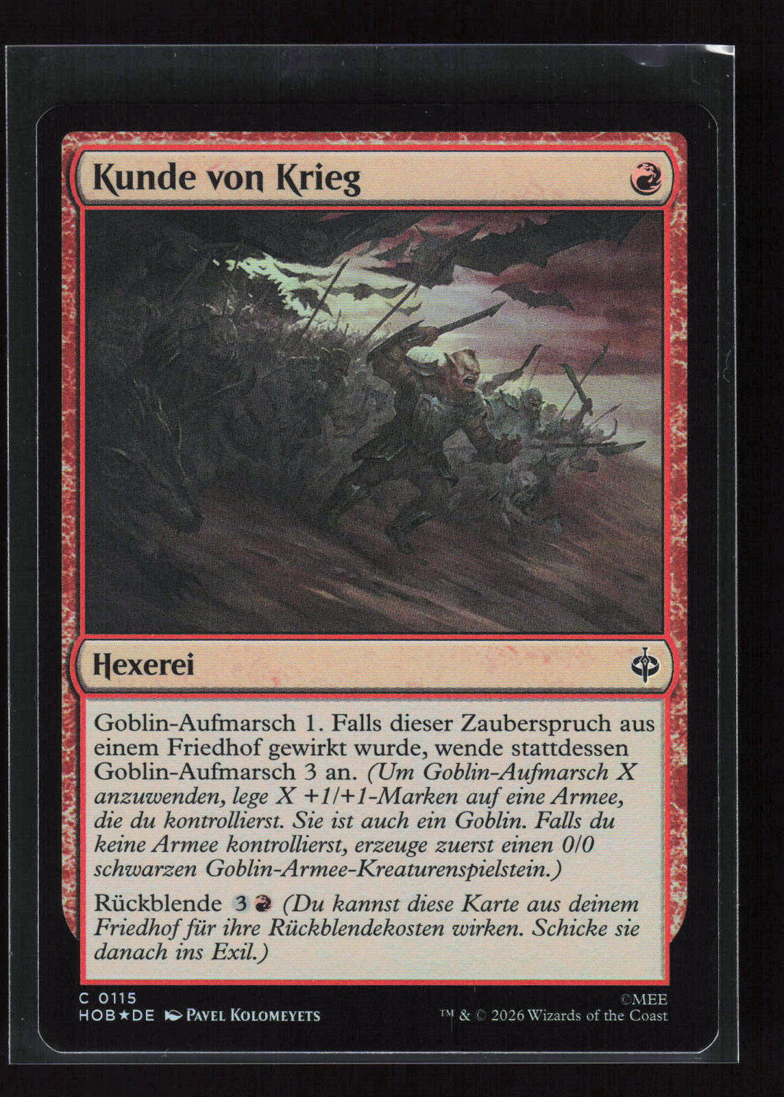 Magic: The Gathering Kunde vom Krieg 0115 – Der Hobbit (DE) Common (C) Foil – Vorderseite