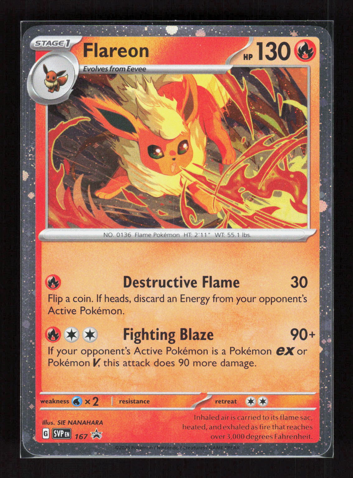 Pokémon Flareon 167 – Black Star Promos (EN) Promo Holo – Vorderseite