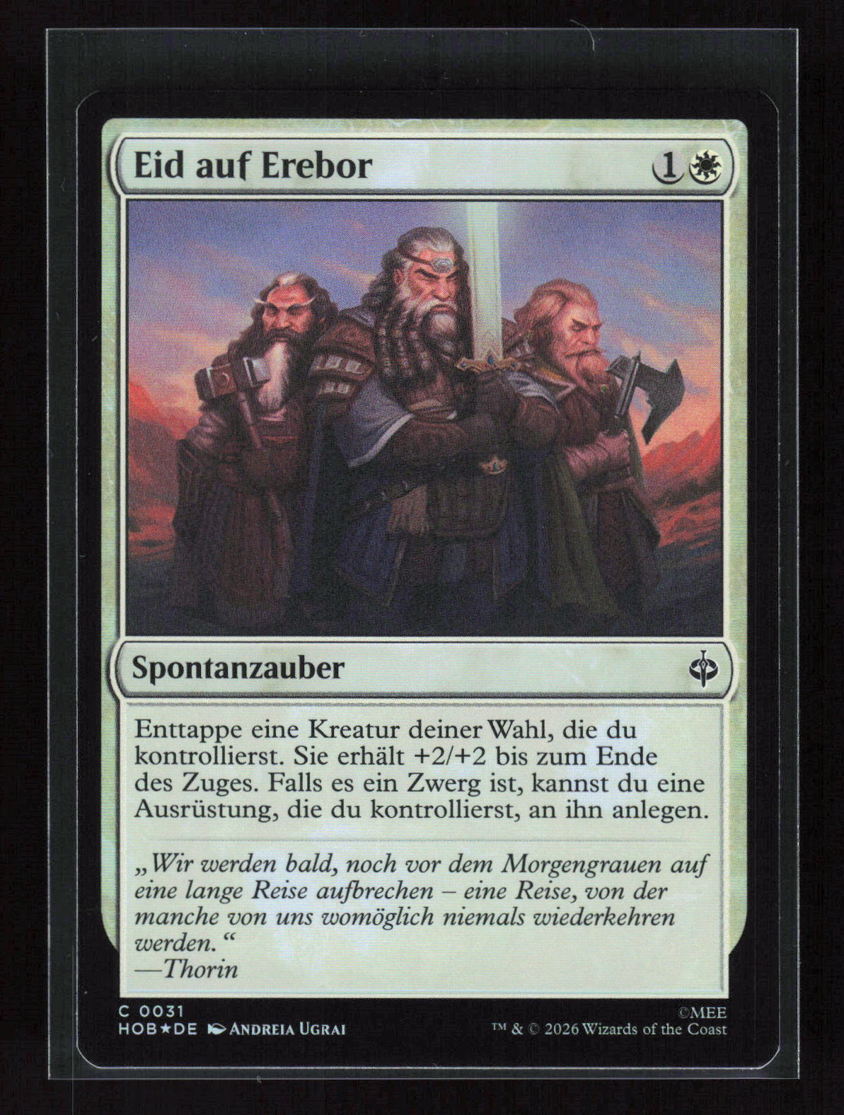 Magic: The Gathering Eid auf Erebor 0031 – Der Hobbit (DE) Common (C) Foil – Vorderseite