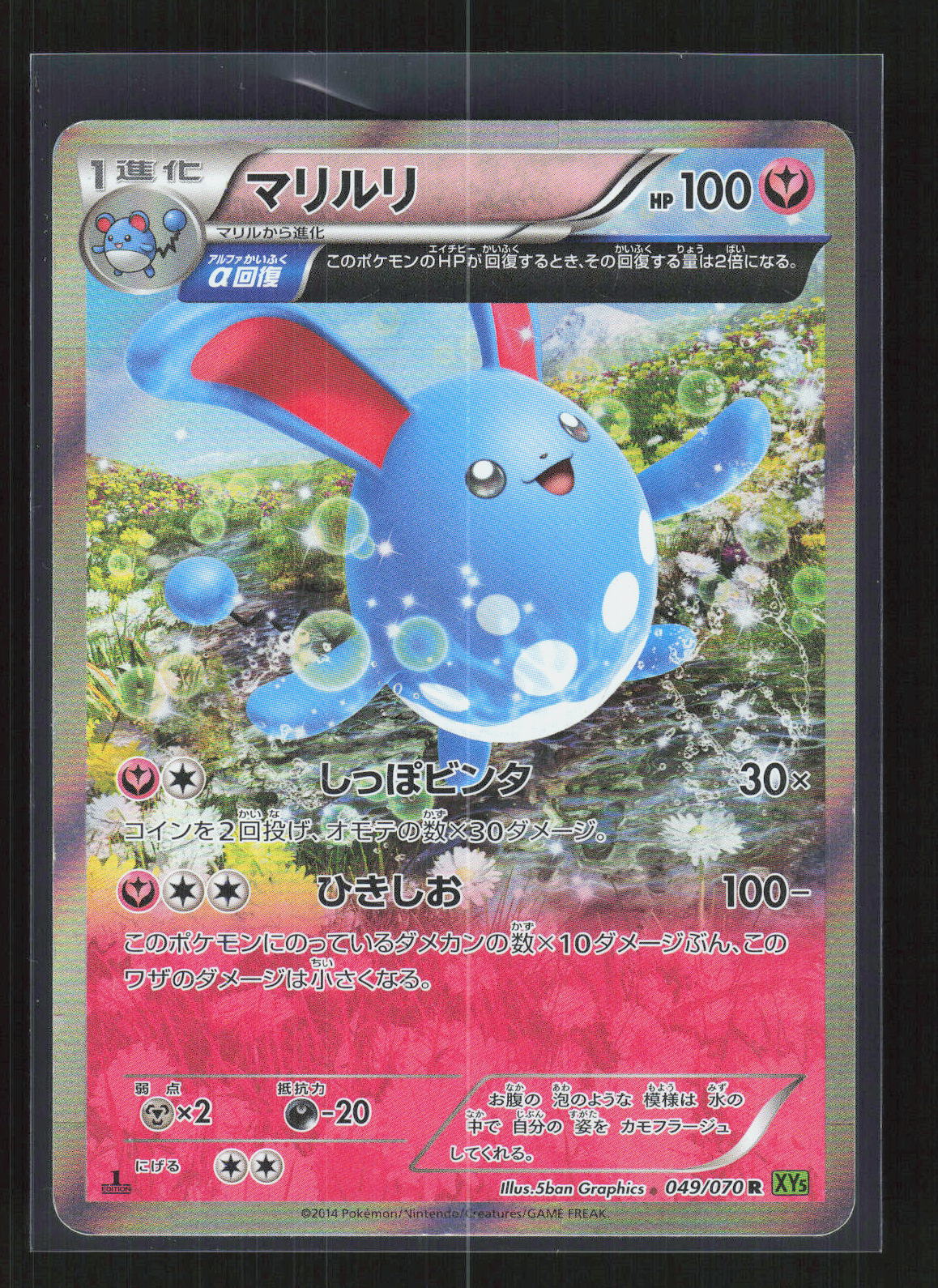 Pokémon Marill 049/070 – Tidal Storm (JP) Rare Holo GD – Vorderseite