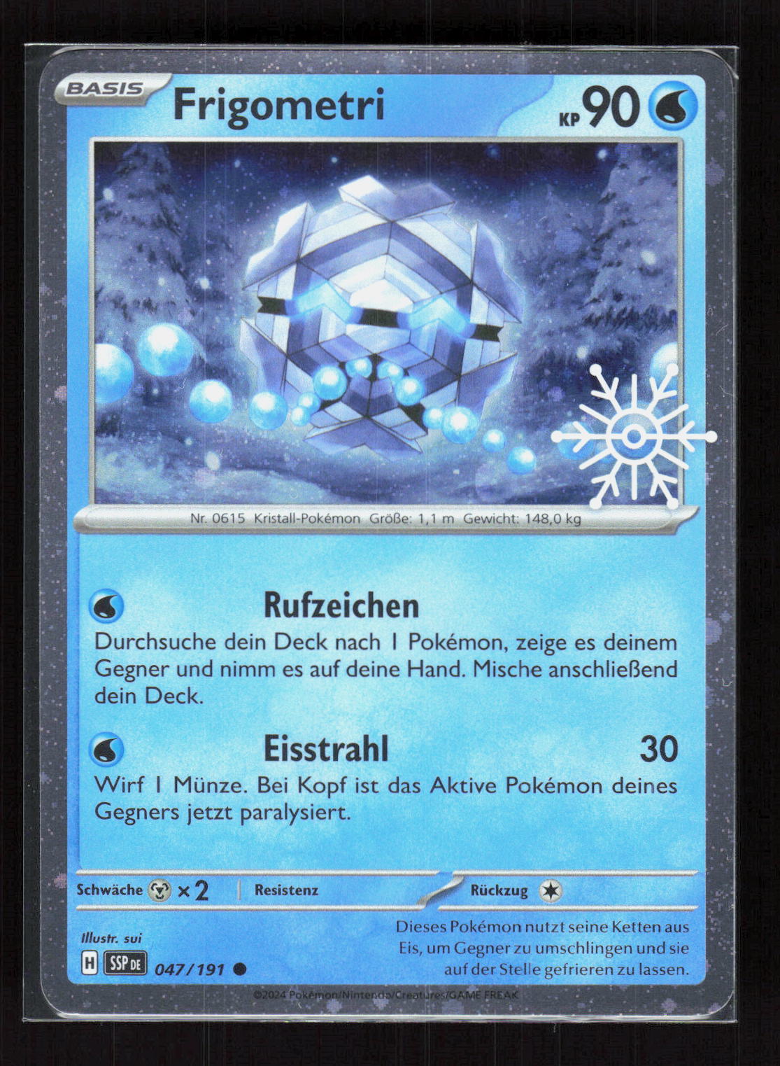 Pokémon Frigometri 047/191 – Stürmische Funken (DE) Common Holo – Vorderseite