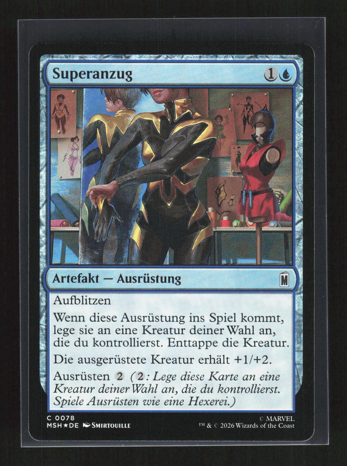 Magic: The Gathering Superanzug 78 – Marvel Super Heroes (DE) Common (C) Foil – Vorderseite