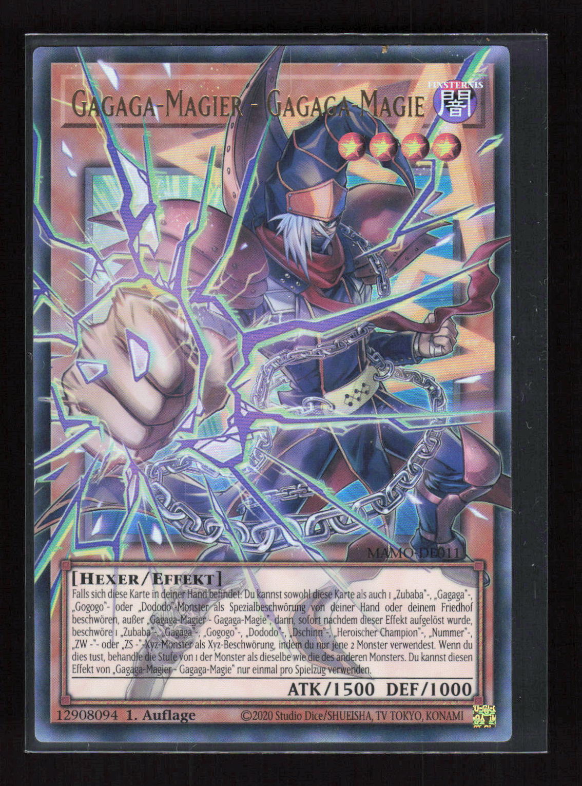 Yu-Gi-Oh! Gagaga-Magier Gagaga-Magie MAMO-DE011 Magnificent Monsters Overframe – Vorderseite