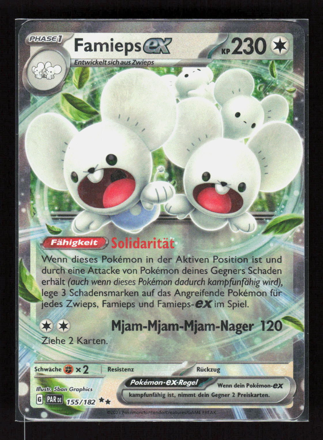 Pokémon Famieps ex 155/182 – Paradoxrift (DE) Double Rare Holo – Vorderseite