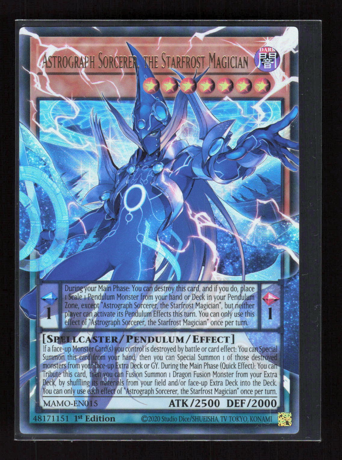 Yu-Gi-Oh! Astrograph Sorcerer, the Starfrost Magician EN015 Magnificent Overfram – Vorderseite