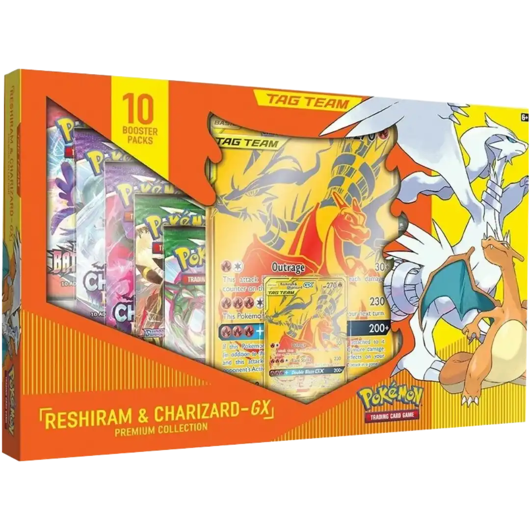 Pokemon Reshiram & Charizard GX Premium Collection - Englisch - BWARE